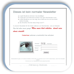 eine ganz einfache seite mit einen kurzen Newsletter um Kontakte zu bekommen